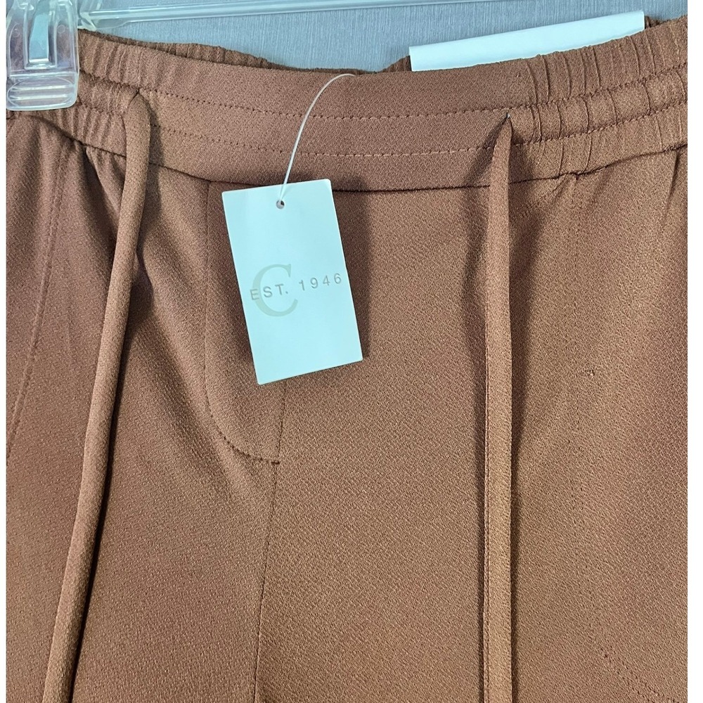 C. Est. 1946 Pants Womens MP Brown Wide Leg Elastic Drawstring NEW - Picture 3 of 10